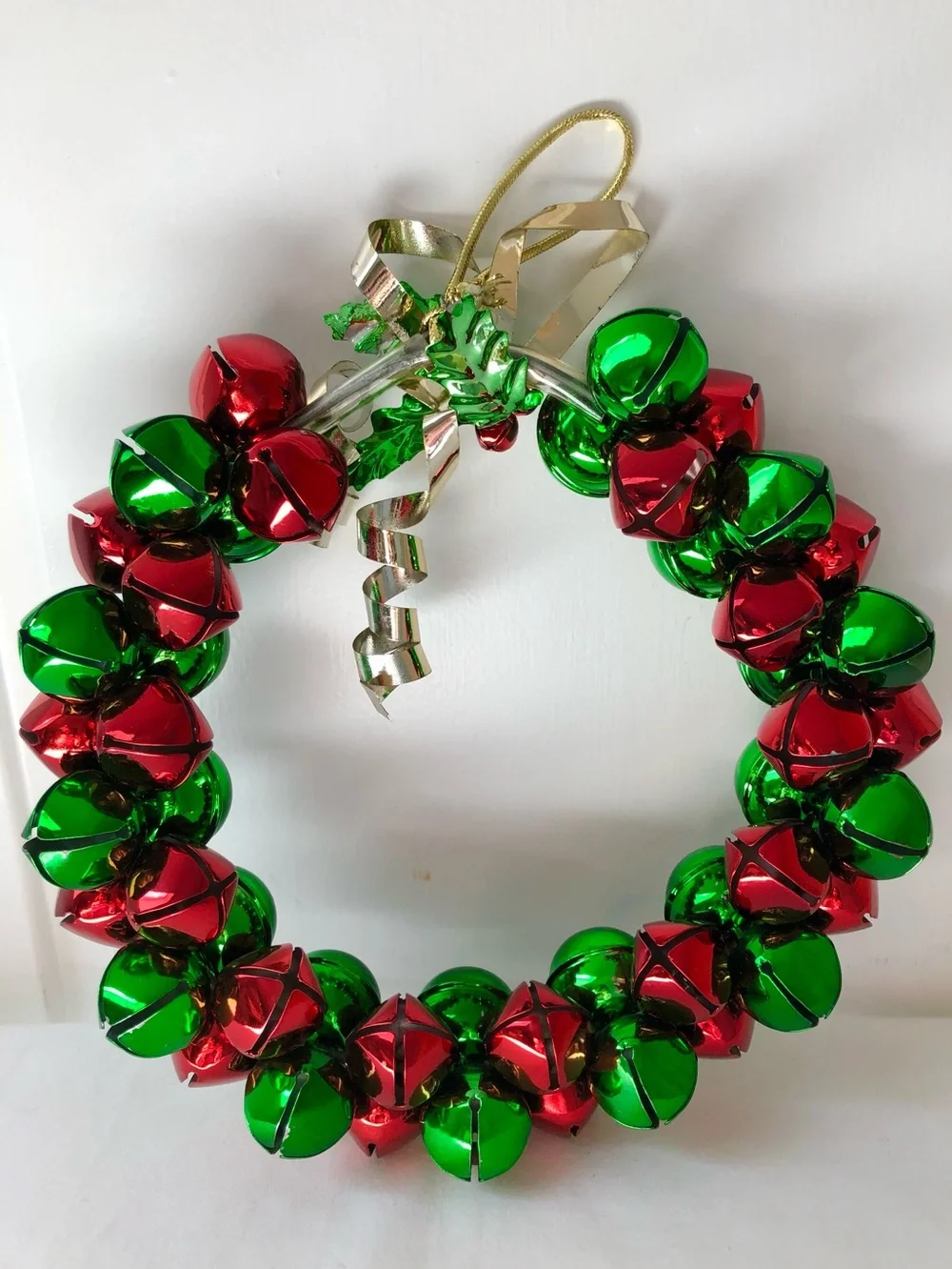 Vintage Metal Snowflake Jingle Bell Festive Wreath